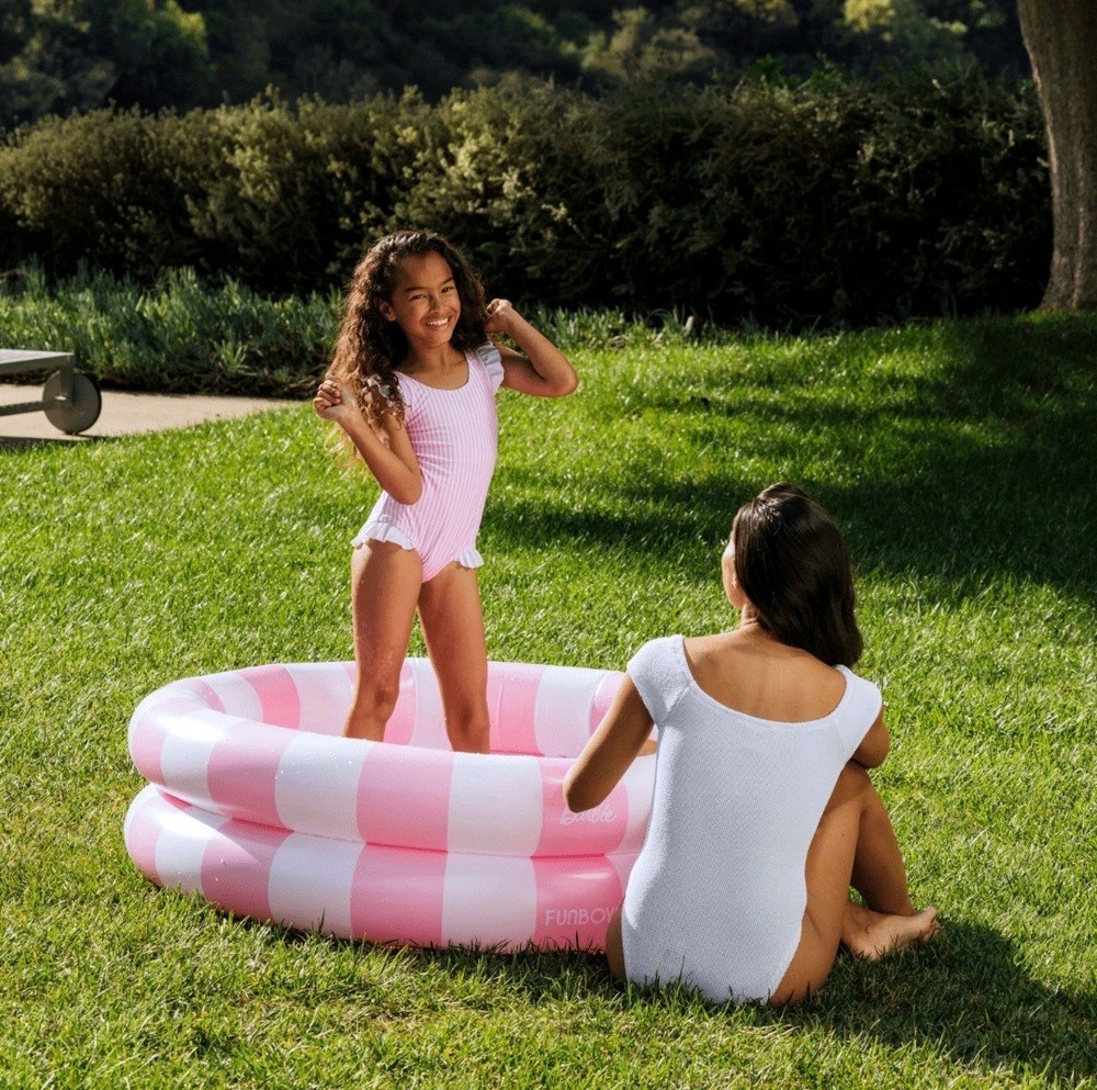 Funboy Inflatable Round Double Ring Pool, 48" Diameter, Suitable for Children 6+