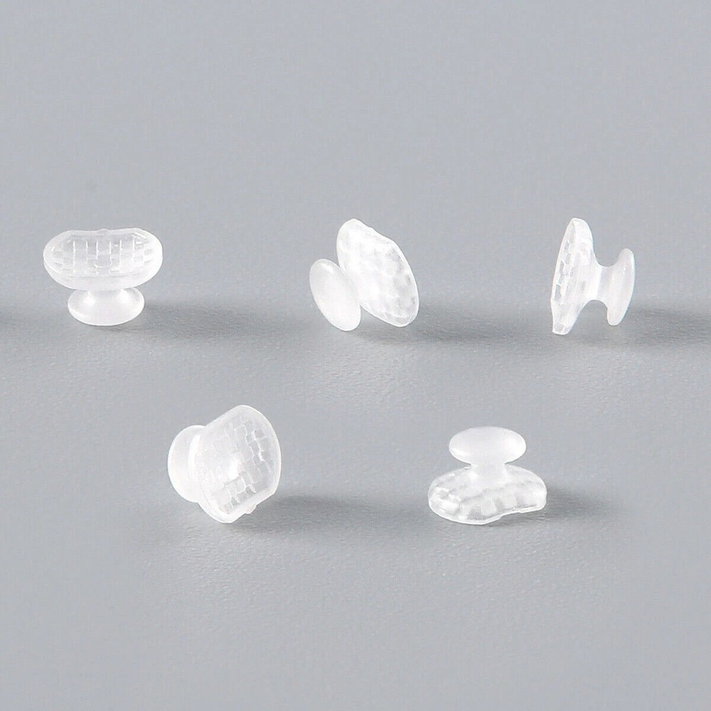 10 Pcs/Bag Orthodontic Dental Rectangular Ceramic Lingual Button Base Transparen