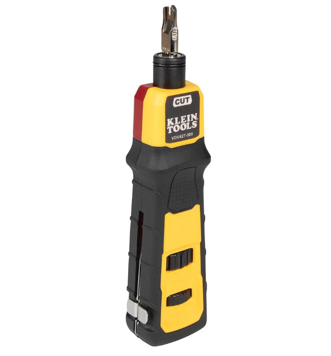 VDV427-300 Impact Punchdown Tool 66/110 Blade, Adjustable Force, Pick & Spudger