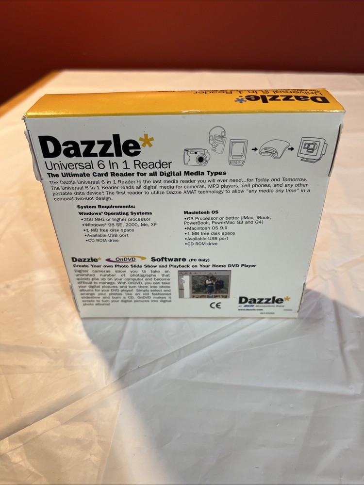 Dazzle Universal 6 In 1 Compact USB Flash Microdrive SD Memory Stick Card Reader