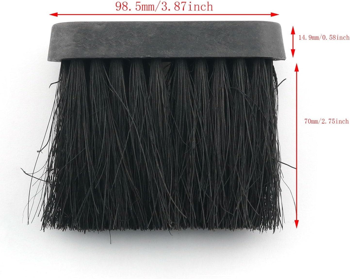 2PCS Hearth Brush Fireplace Replacement Head Cleaning Black