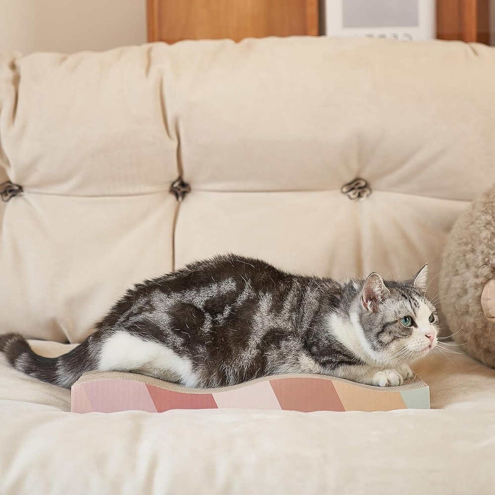 Reversible Cat Scratching Board with Catnip - Eco-Friendly & Durable Design