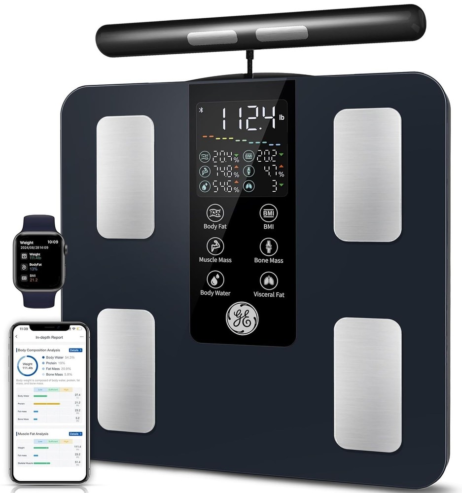 Smart Scale, 50 Measurements, Bluetooth, 8-Electrode, Highly Accurate, 400lb