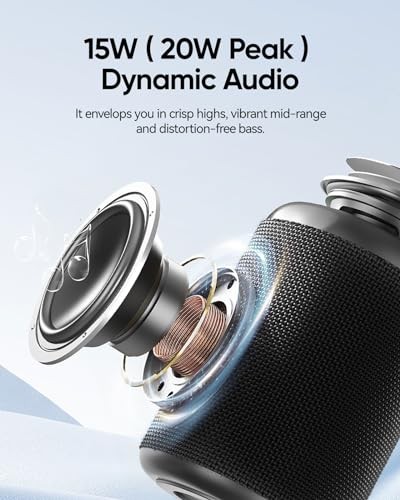 Portable Bluetooth Speaker Beach Vacation Essentials: Powerful Crystal Black