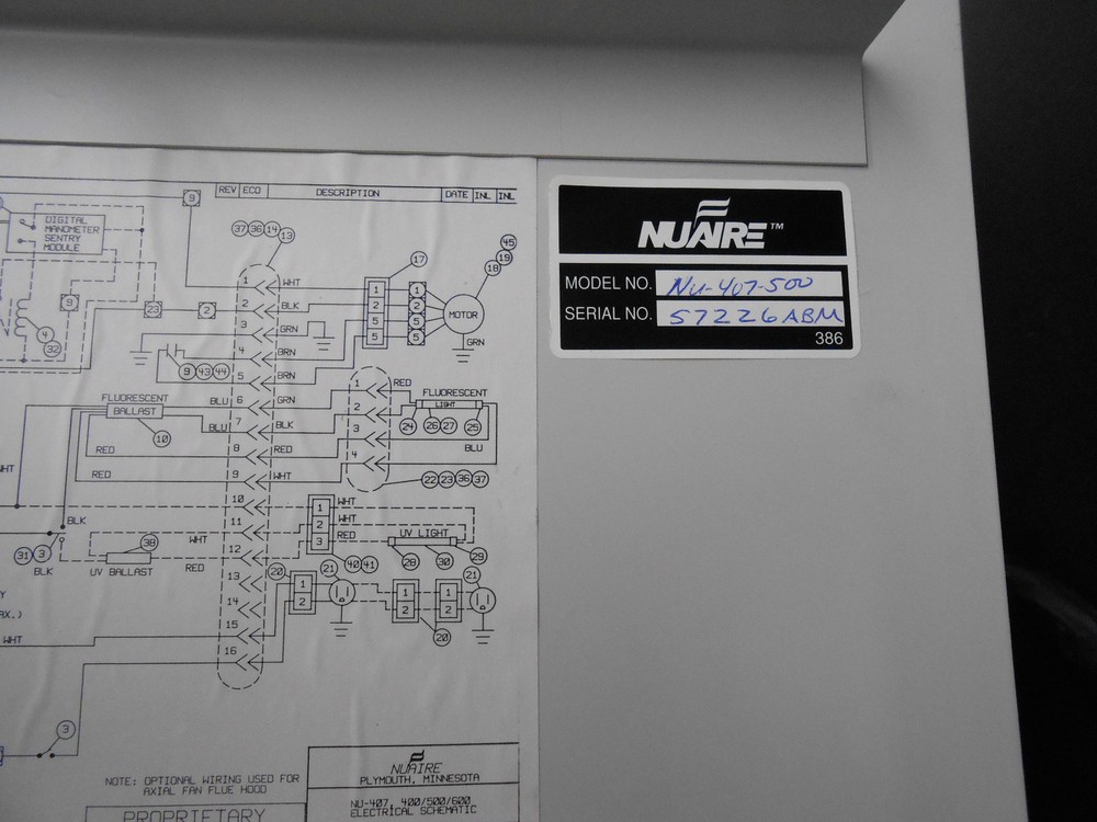 NUAIRE LABGARD 407-500 DIGITAL MANOMETER SENTRY SYSTEM