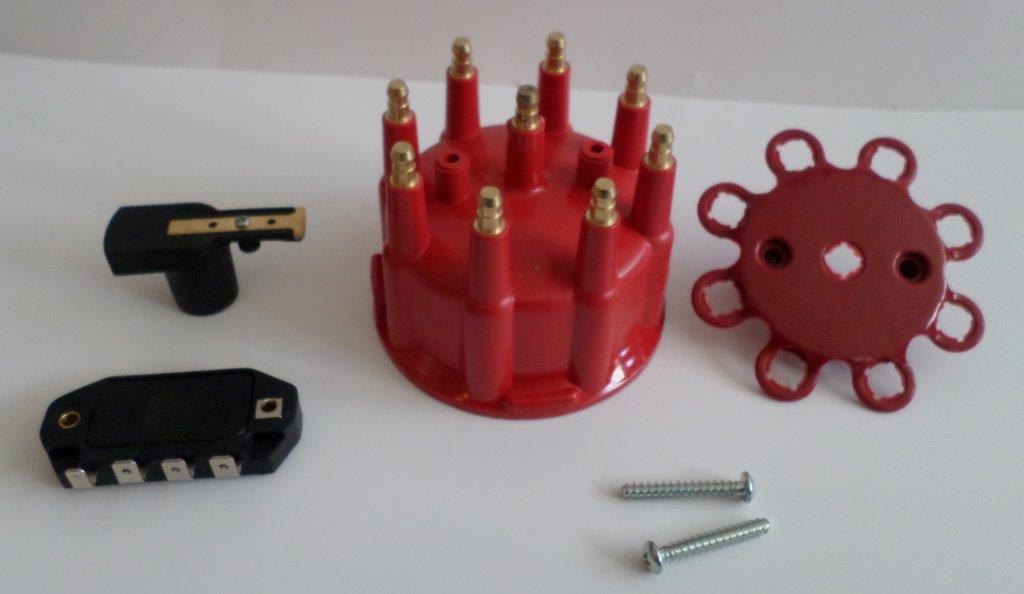 RED Ready-To-Run/Small HEI Replacement Distributor Cap,Rotor & module Top Street