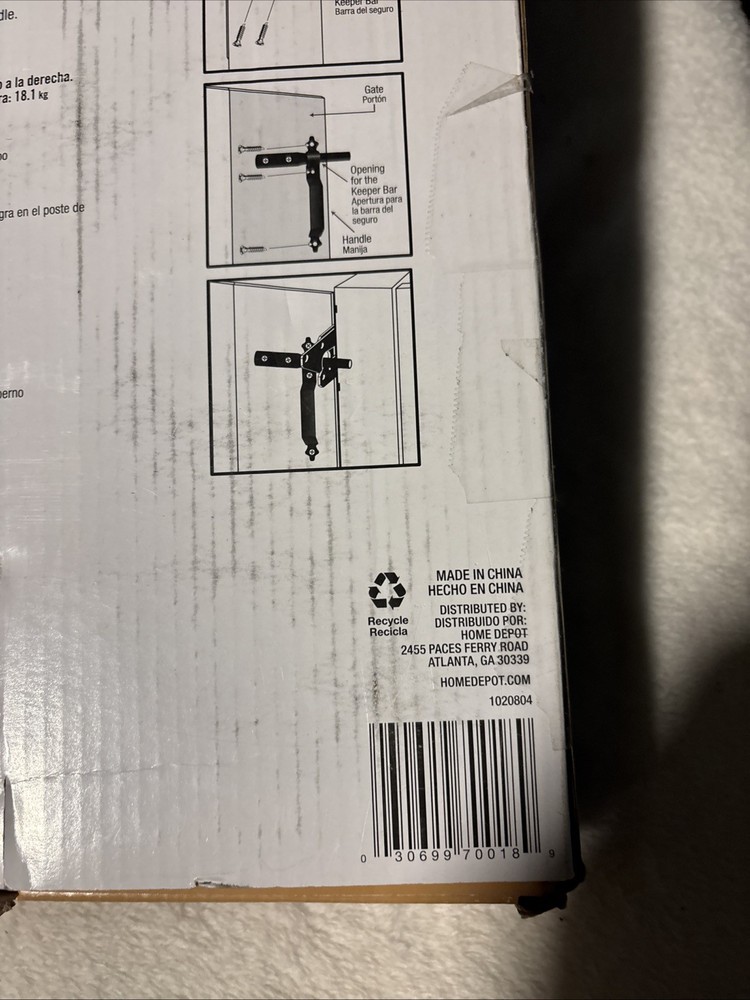 Everbilt Post Latch Gate Set Stainless Steel Black