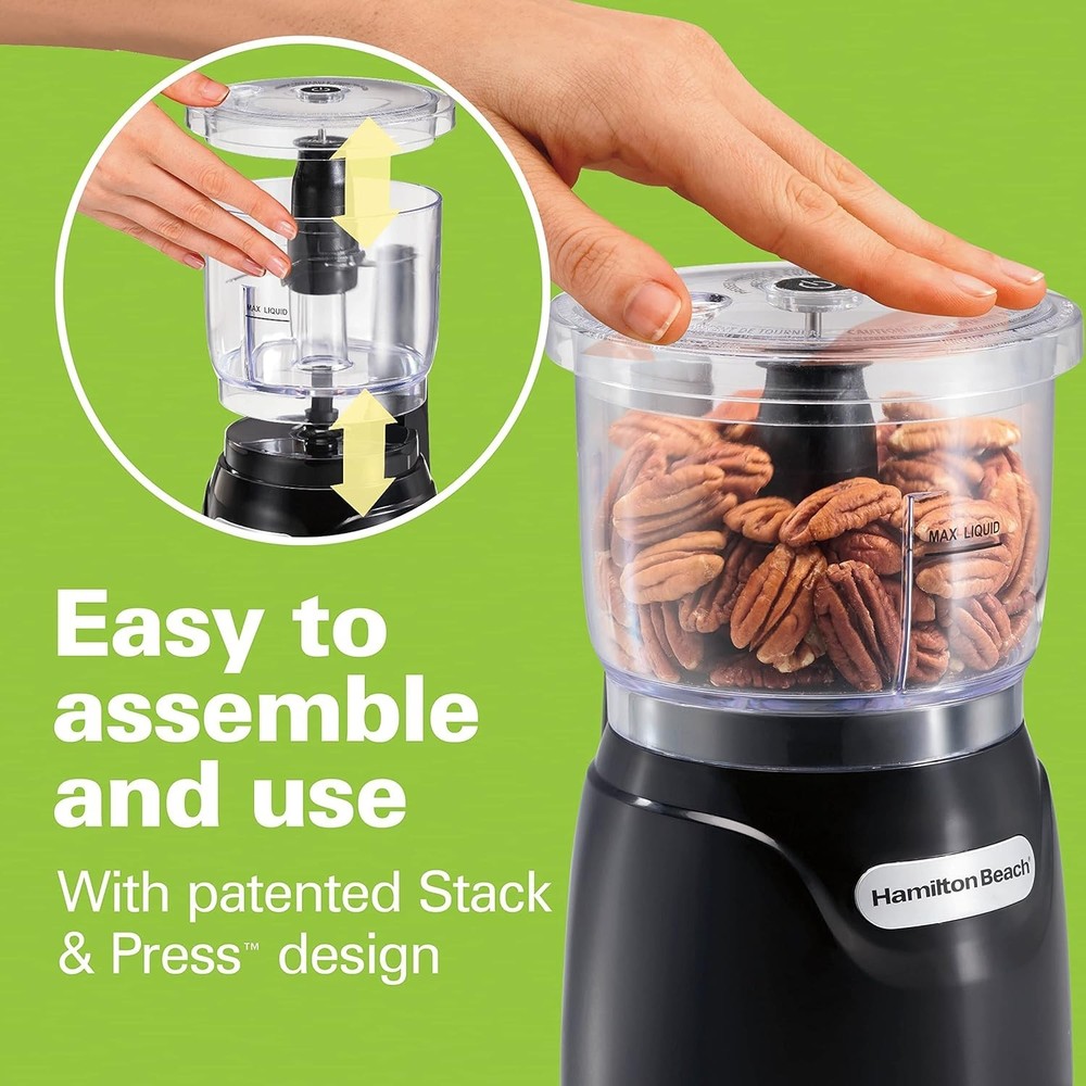 Electric Vegetable Chopper & Mini Food Processor, 3-Cup, 350 Watts, for Dicing,