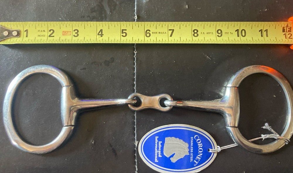 NEW Coronet French Link Flat Ring Eggbutt Horse Snaffle Bit 5.3/4”