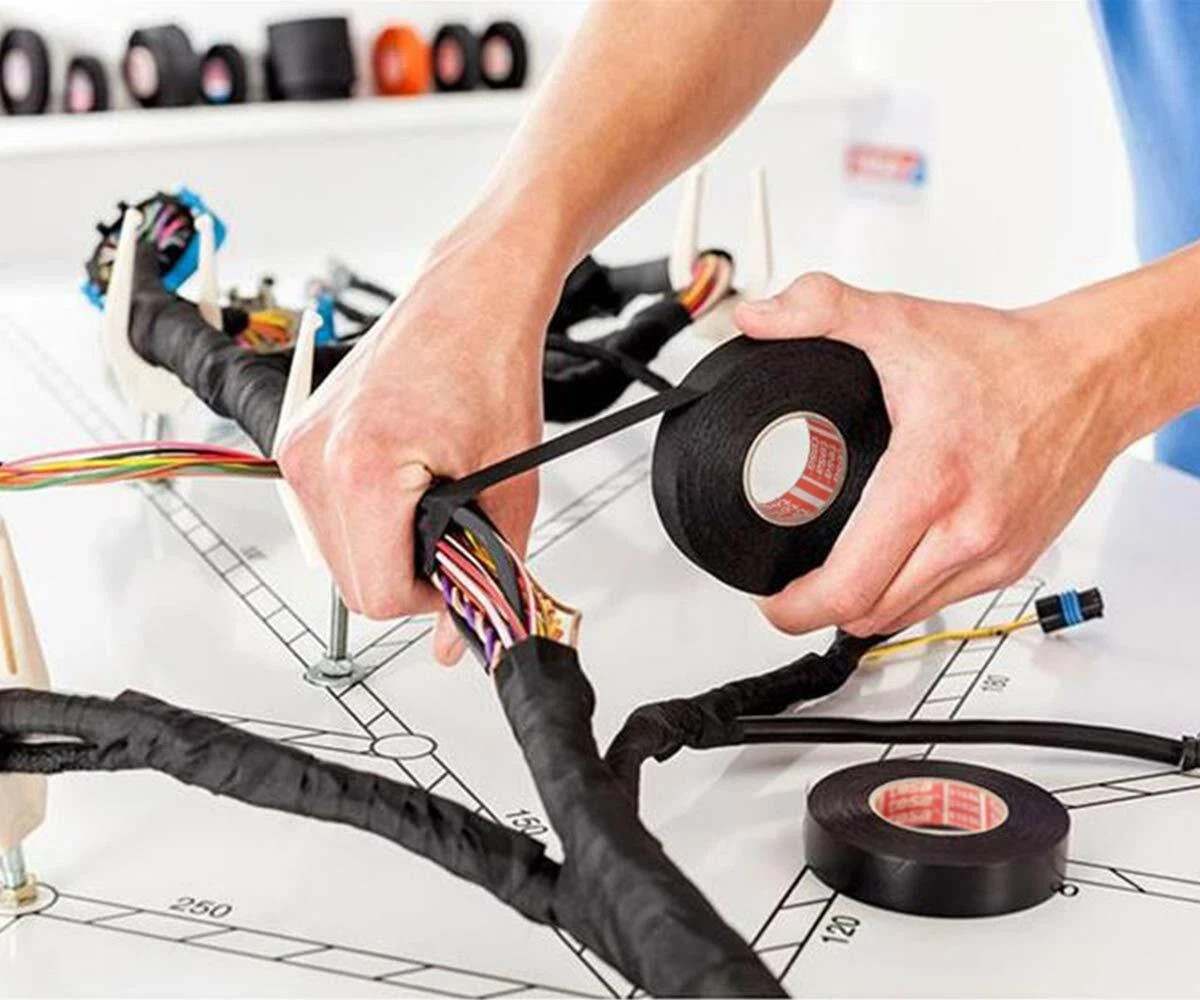 5 x TESA 51036 Adhesive Cloth Fabric Exterior Harness Tape High Temp 19mm x 25m