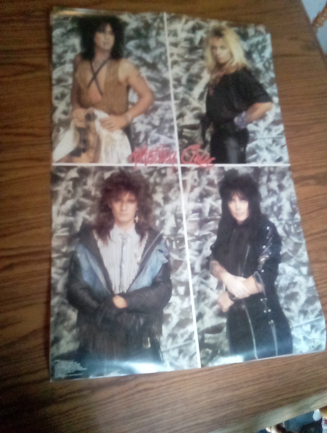 Original Vintage 1987 Rock Hair Band Motley Crue Poster By Funky Brands 22x34