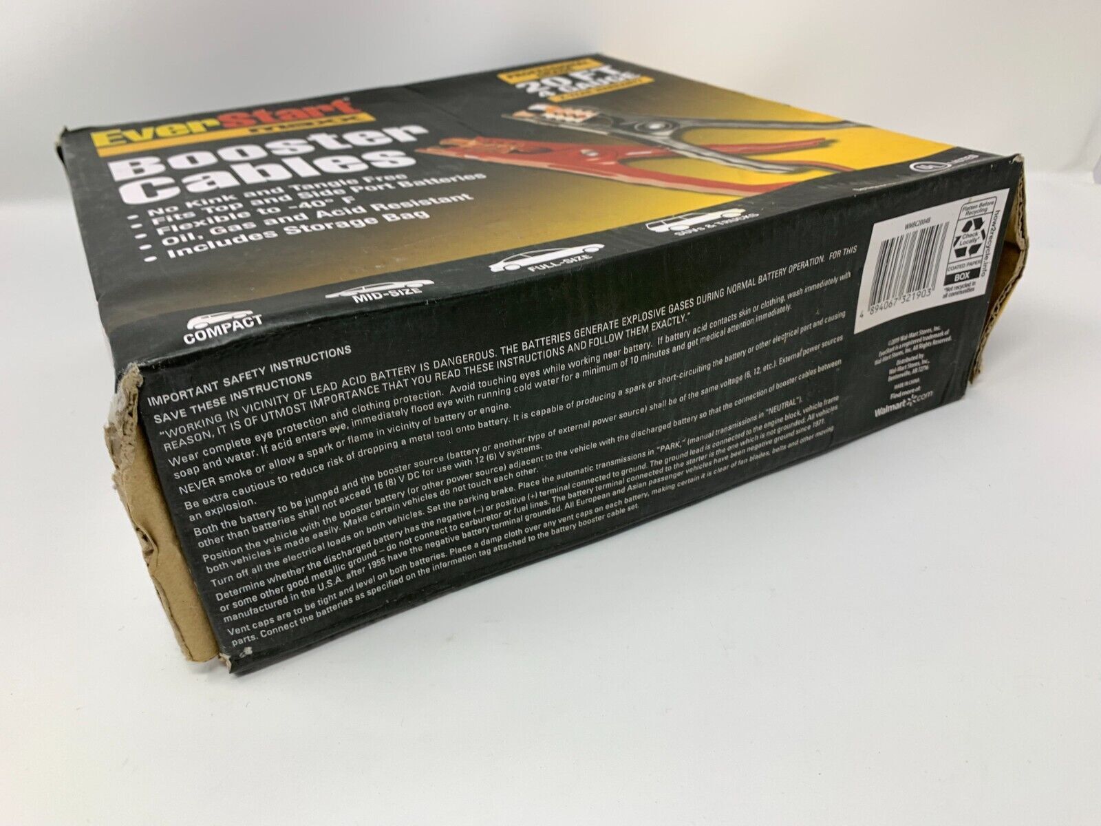 Everstart Maxx 20 Foot 4-Gauge Booster Jump Cables