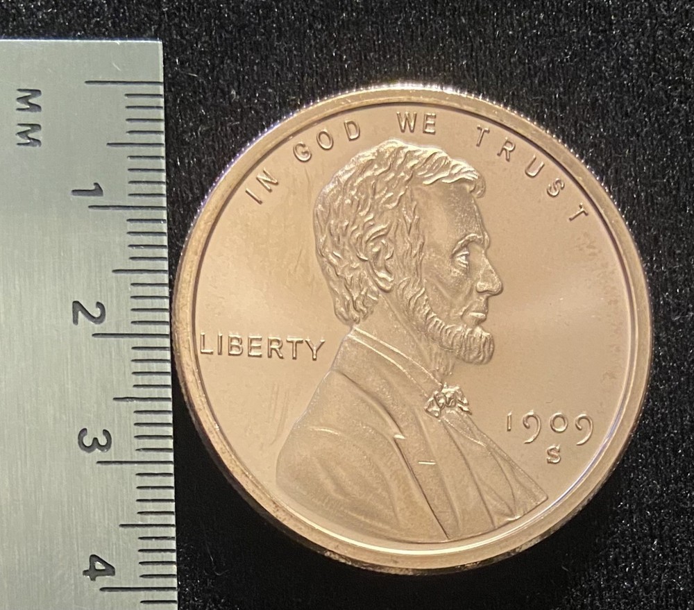 1909-S VDB Lincoln Wheat Cent Commemorative - Uncirculated 1 oz Copper Round