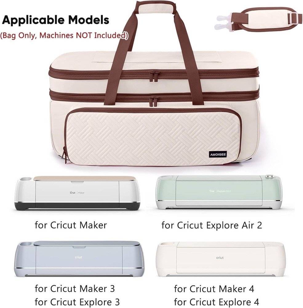 Double-Layer Carrying Case Compatible with Cricut Maker 4, Explore 4 Storage Bag