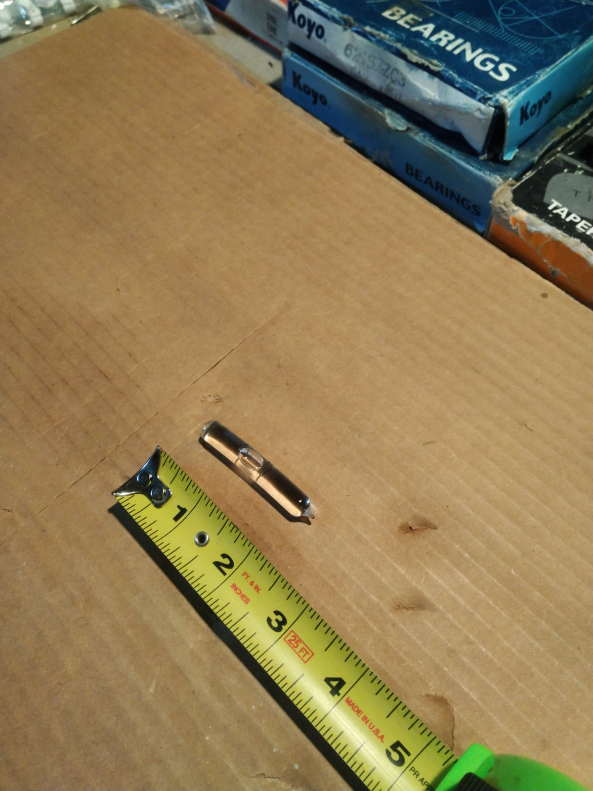 1) *New* OEM "Stanley" Level 2" Bent Vial. Glass Spirit Proved. #208-2. NOS. USA