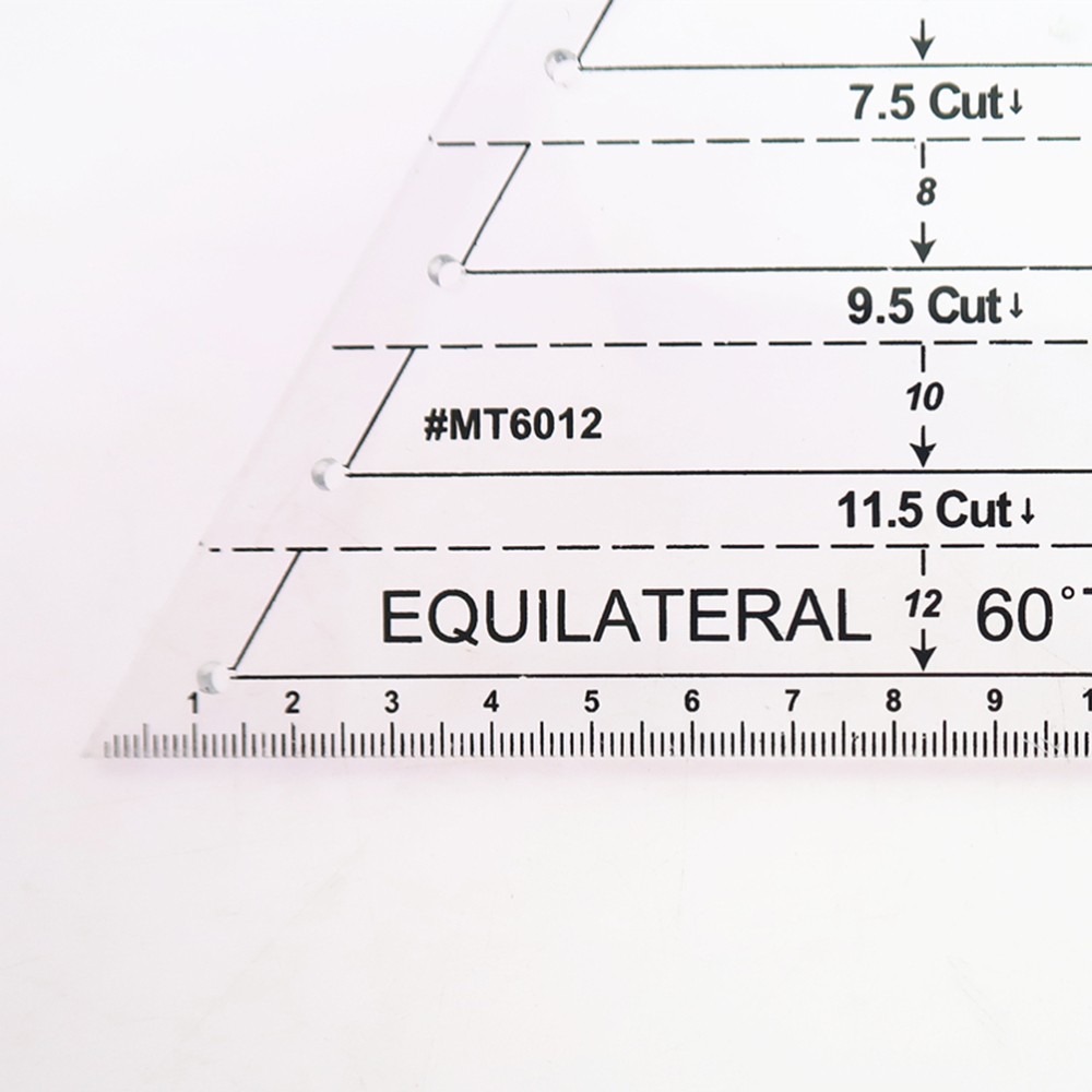 Triangle Patchwork Ruler Acrylic 60 Degree Quilting Template for Crafts