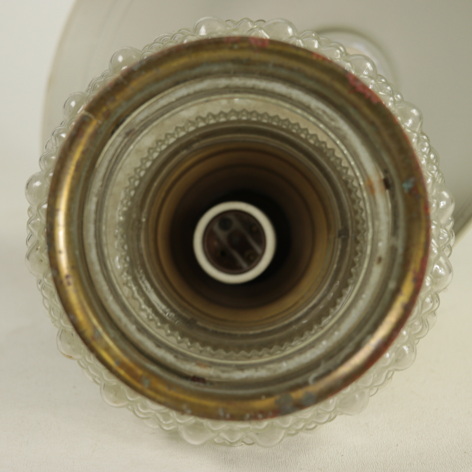 Vintage Mid Century Shaded Bracket Lantern 13" Max Height