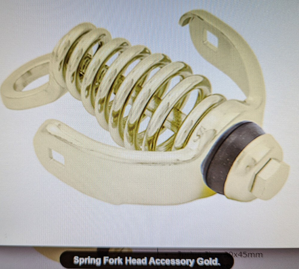 NEW GOLD SPRINGER FORK HEAD ASSEMBLY FOR BICYCLE SPRINGER FORKS