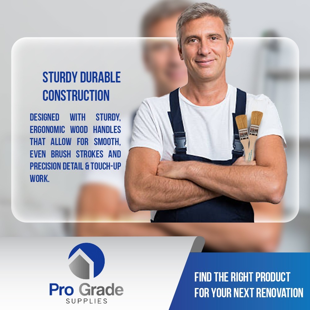 Pro Grade Chip Paint Brushes - 96-Pack - 1" Chip Brushes