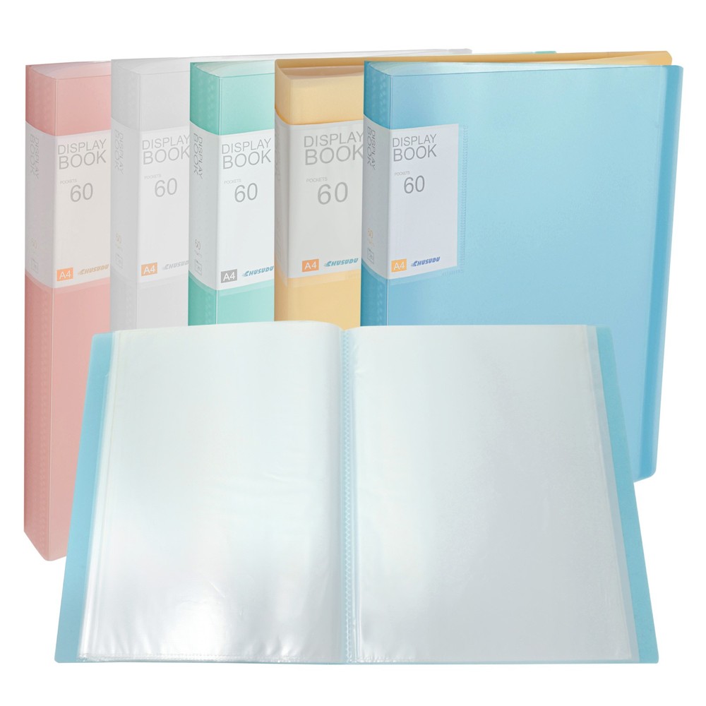 9.4x12.2" Binders with Plastic Sleeve Set, 5Pcs Sheet Protector, Multicolor