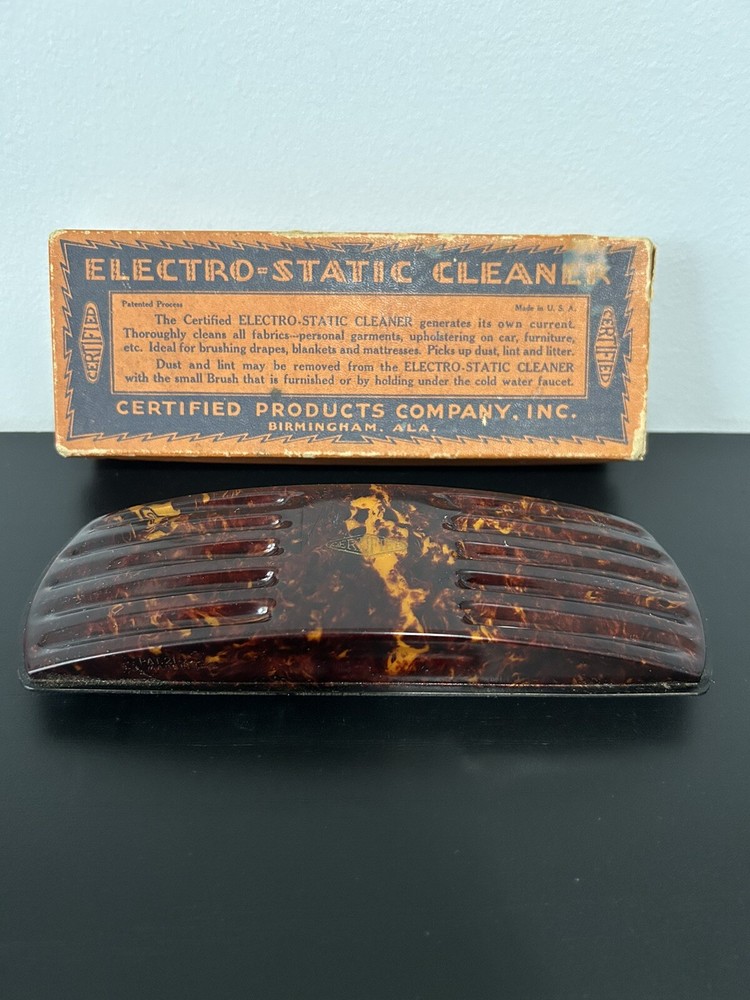 Vintage Certified Electro-static Cleaner With Original Box And Wrapper Liner