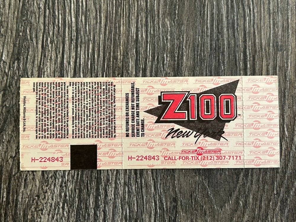 KISS FULL TICKET STUB Nassau NY Hot In The Shade Concert Tour Vintage Kiss A