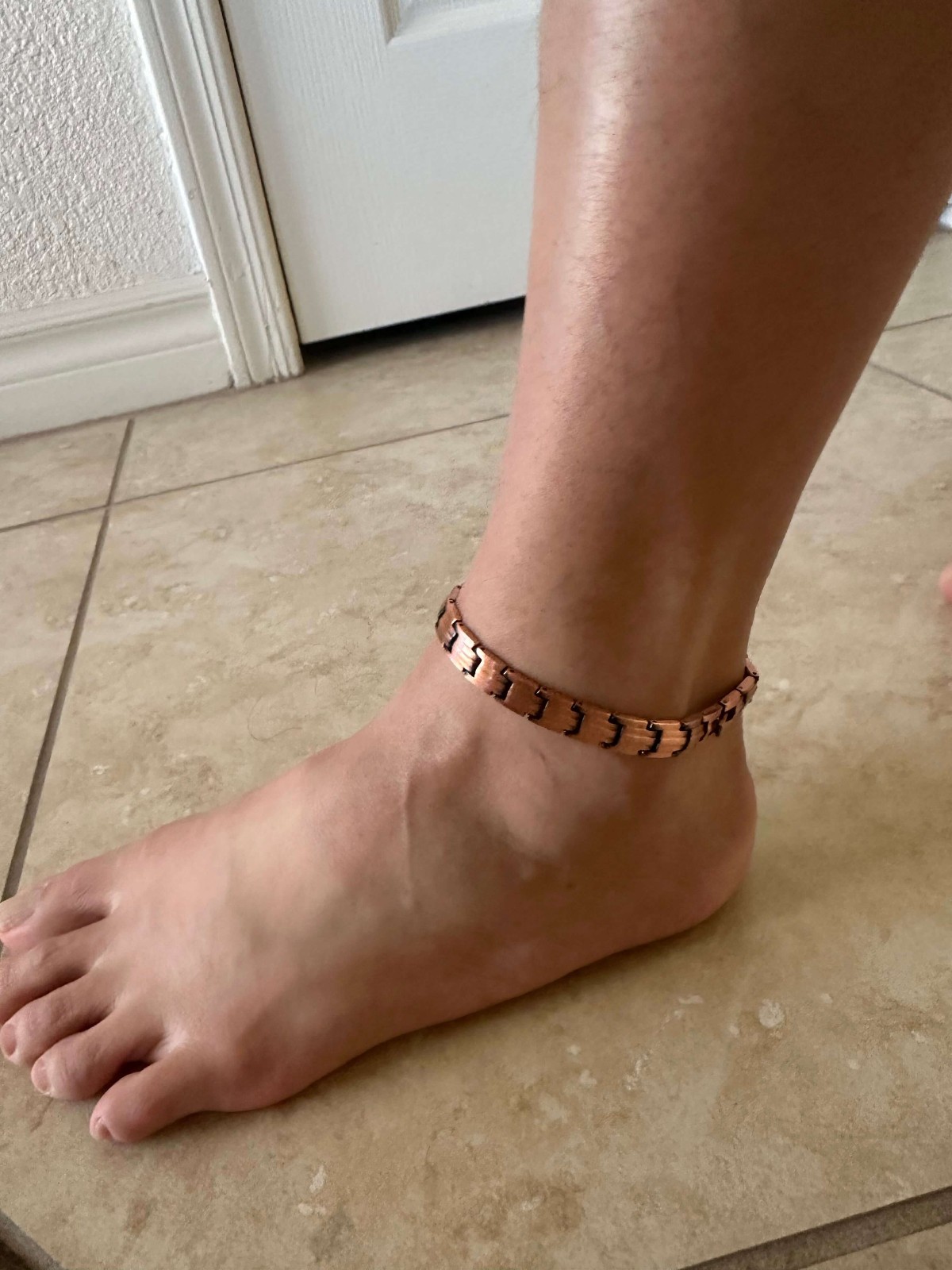 Gorgeous Slim Pure Copper Magnetic Anklet Bracelet Balance Energy Power Calm Joy