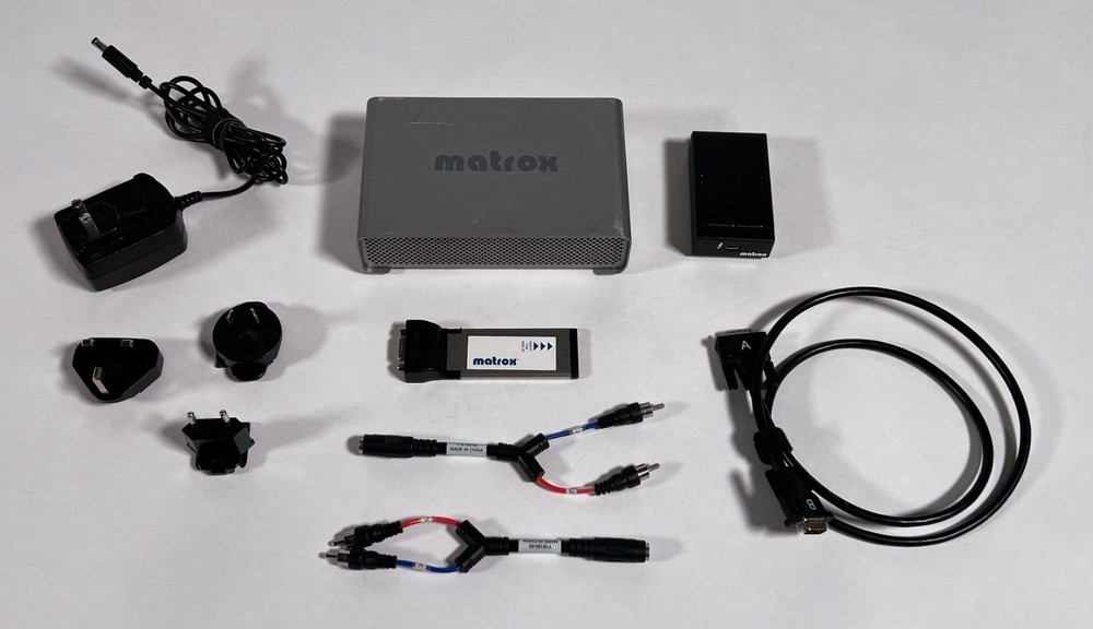 Matrox MXO2 Mini with both ExpressCard and Thunderbolt 2 (T/ADP) cable adapters