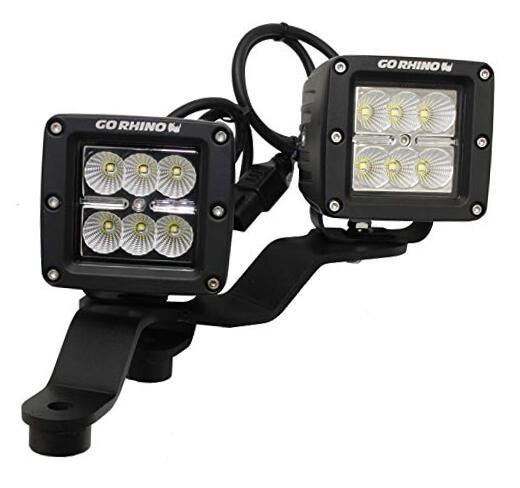 Dual Cube 3" x 3" Windshield Cowl Light Mount Kit. Includes Two mounting