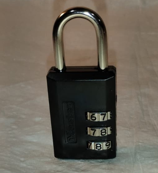 Master Lock Black Combination Padlock, Indoor Gym Locker Lock with Customizable