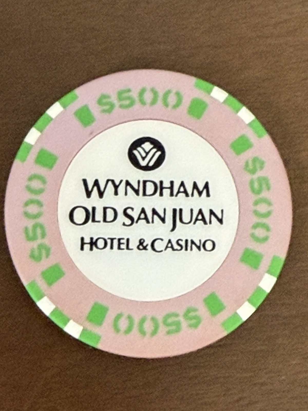 $500 Wyndham Old San Juan Puerto Rico Casino Chip