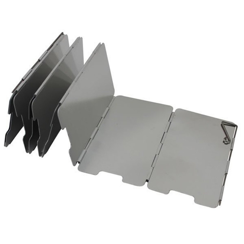 9 Plates Barbecue Windshield Camping Windbreaks Stove Windscreen Blocker