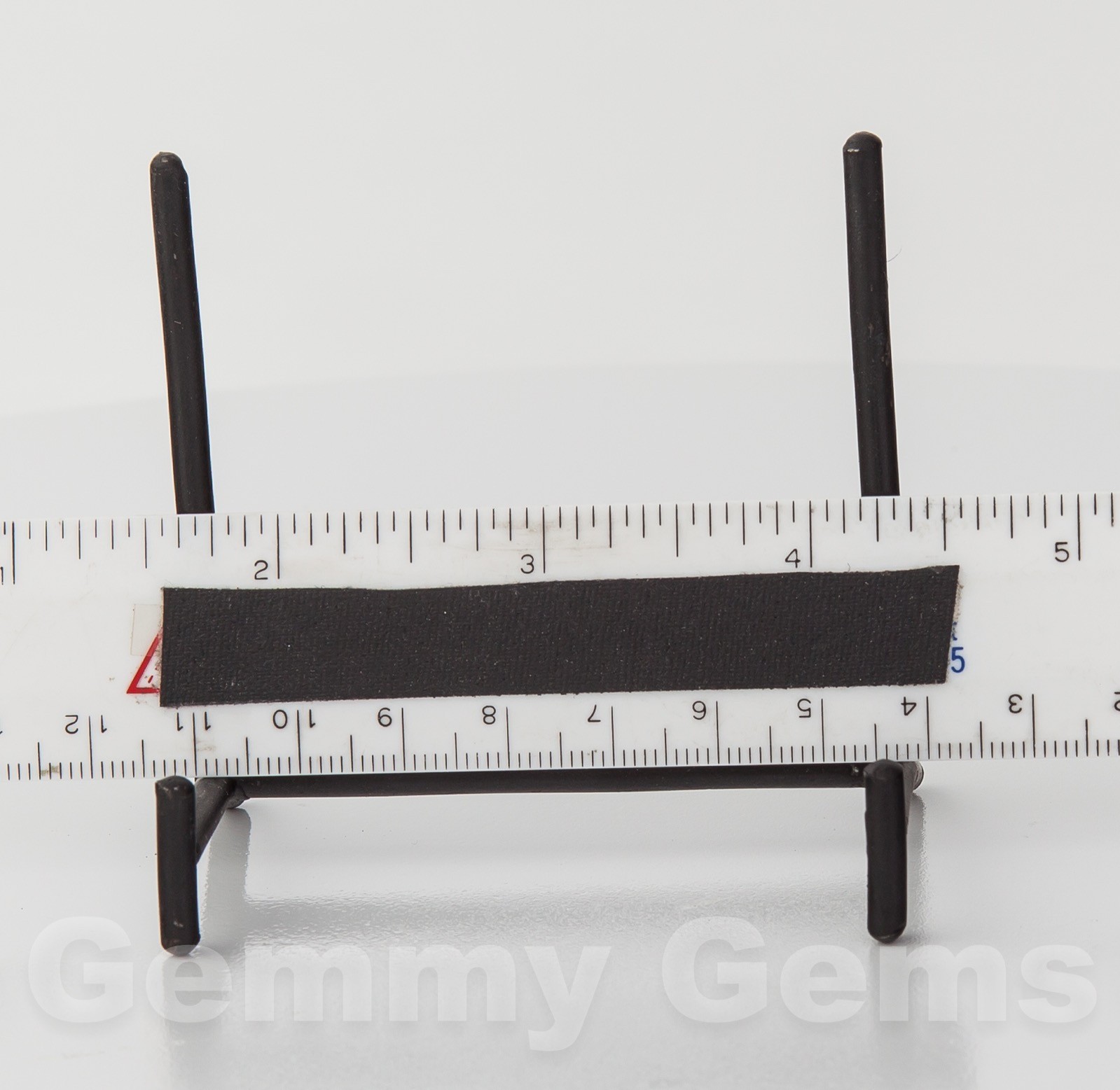 112S Small Black Iron Metal Slab Stand Decorative Display Slice Plate Crystal