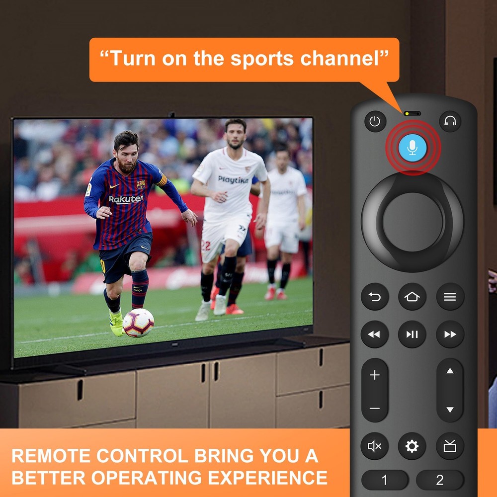 Replacement Remote Control Compatible with Fire Smart TV Stick Black