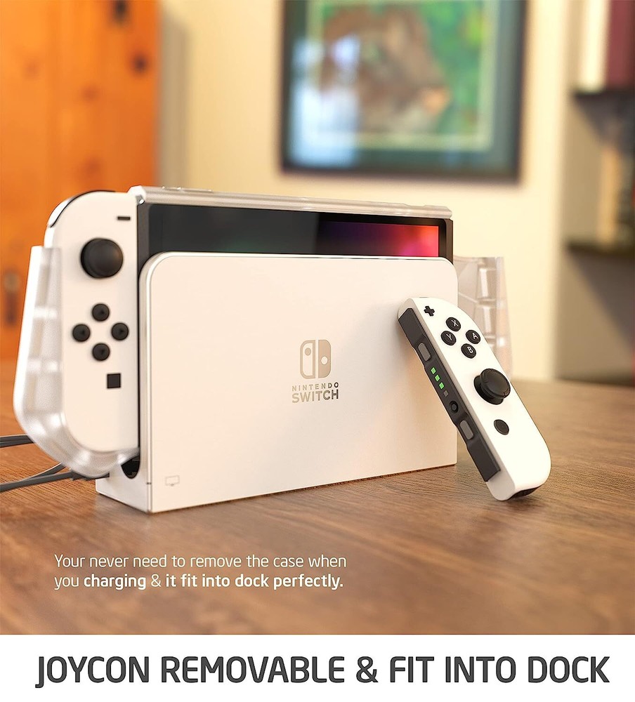 Mumba Dockable Case for Nintendo Switch OLED 2021 TPU Grip Shell ProtectiveCover