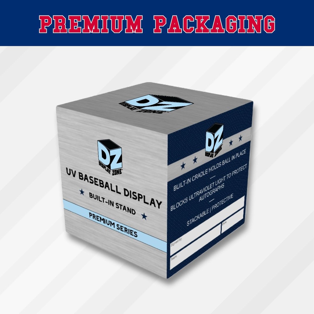 2 Count Baseball Cube - Crystal Clear UV Protected Acrylic Display Case Box -...