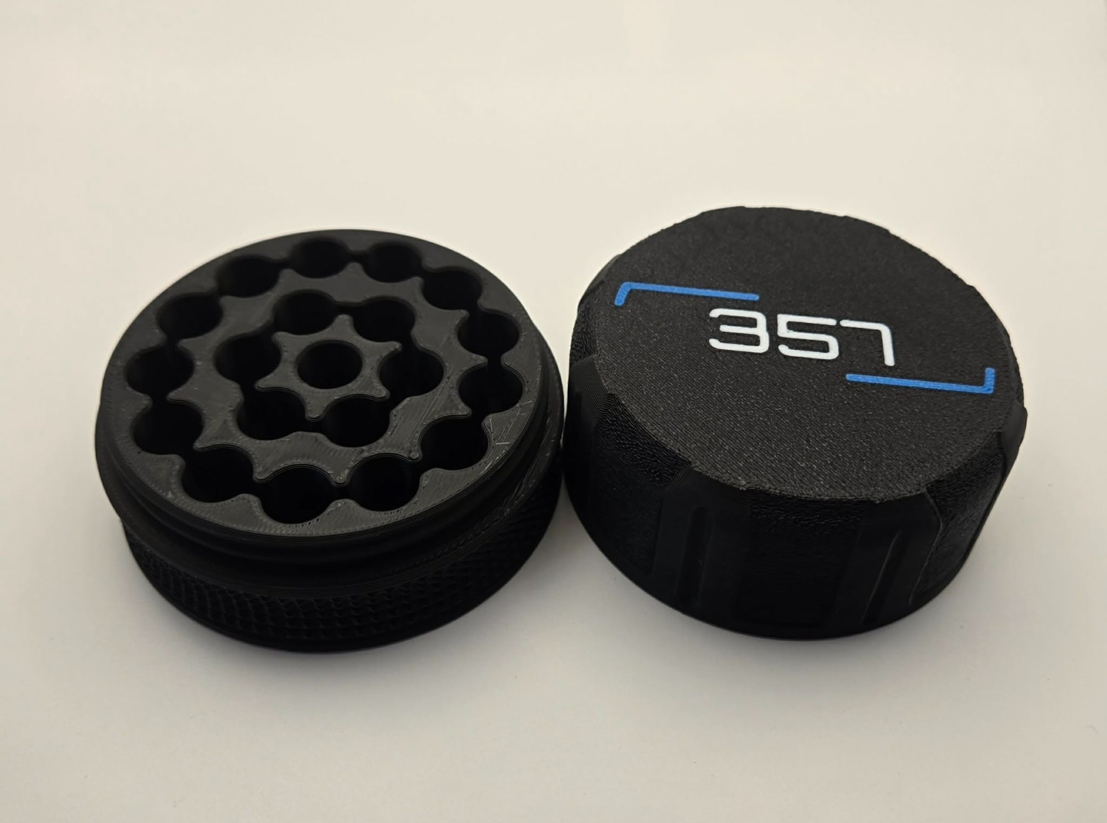 357 Mag Ammo Puck – Holds 20 Rounds, Compact Storage Holder