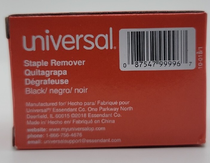 Universal Jaw Style Staple Remover, Black. New