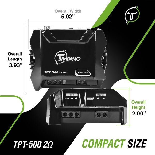 4x Timpano TPT-DH175 1" Exit Ferrite Compression Driver + TPT-500 2Ohm Amplifier