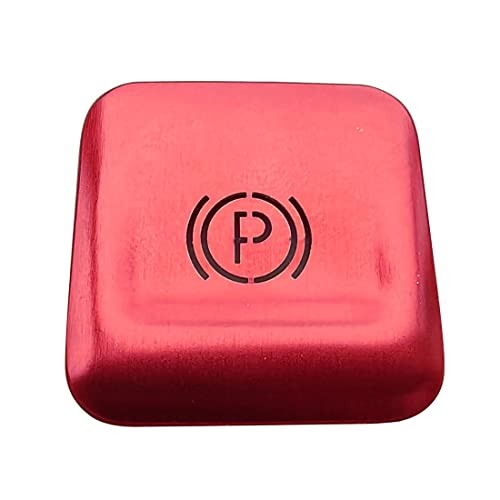 Red EPB Brake Button Ring Trim - Compatible with Chevy