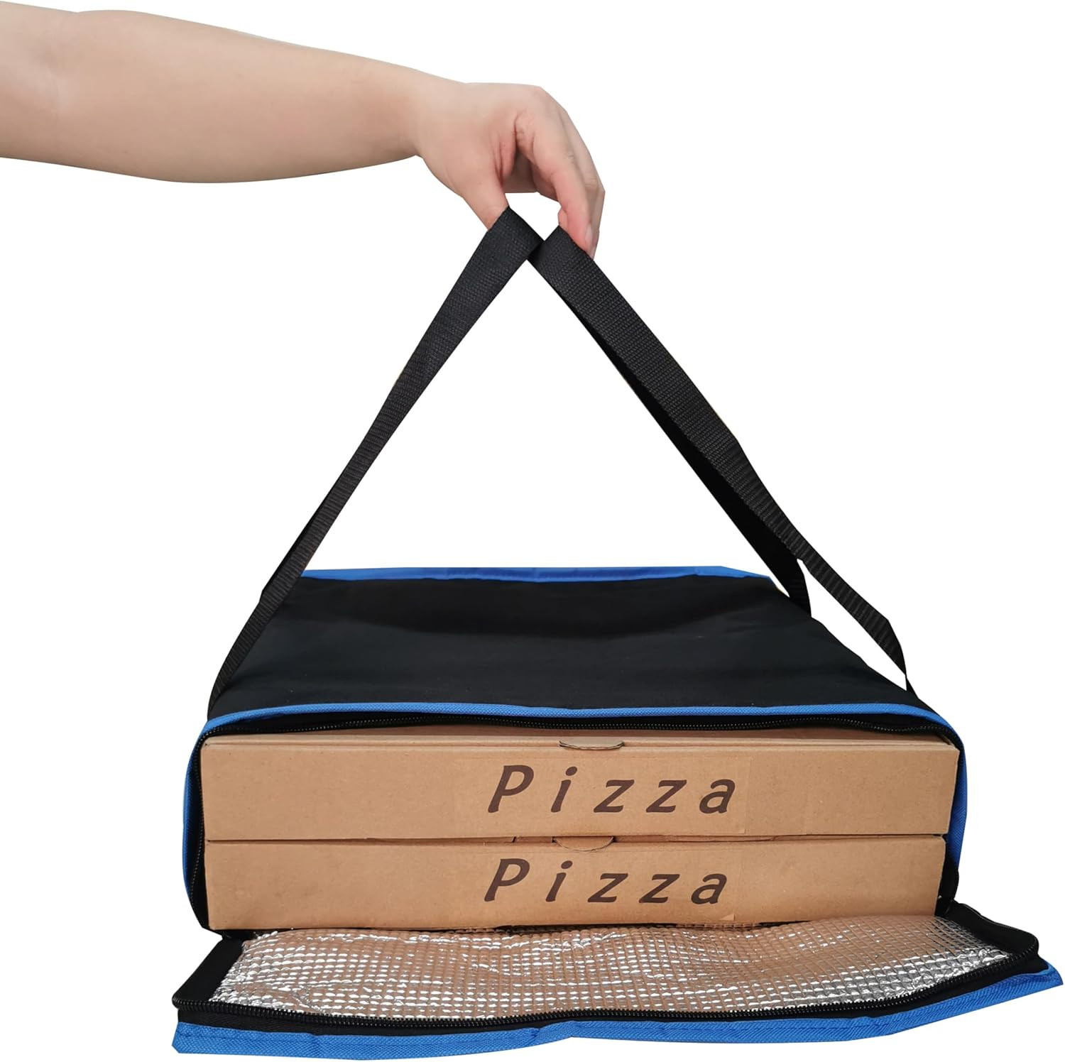 Pizza Delivery Bag, 20" x 20" x 5" Pizza Warmer Bags for Carry Hot, Insulated Fo