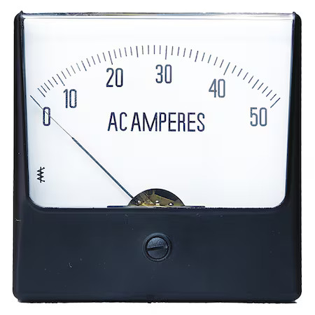 Analog Panel Meter, Ac Current, 0-50 Ac A, 12G386