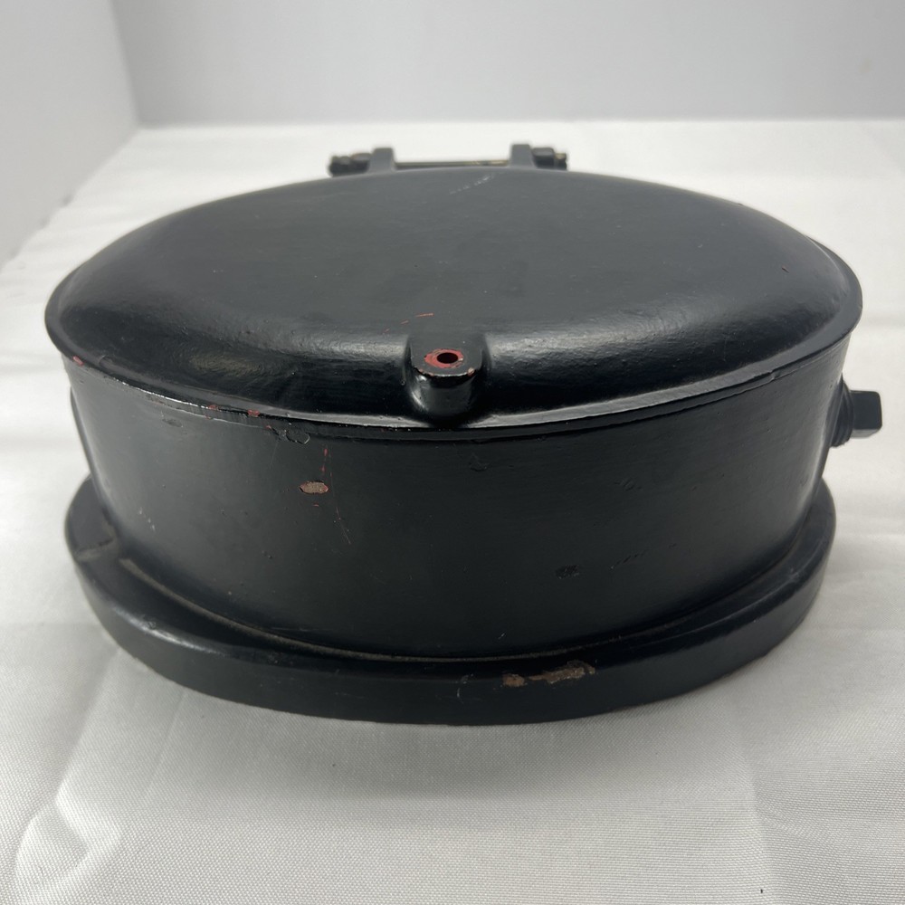 VINTAGE OVAL FIRE ALARM CALL BOX PULL STATION Black