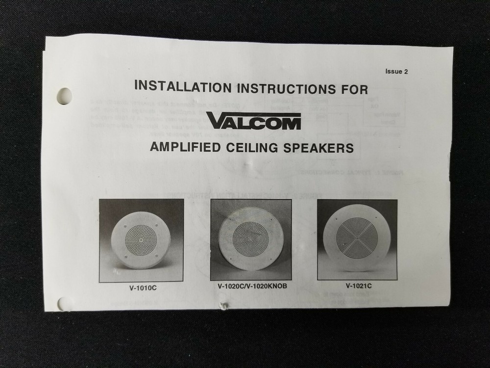 NEW! ~ Valcom V-1010C 4" Self Amplified Flush Mount Ceiling Speaker