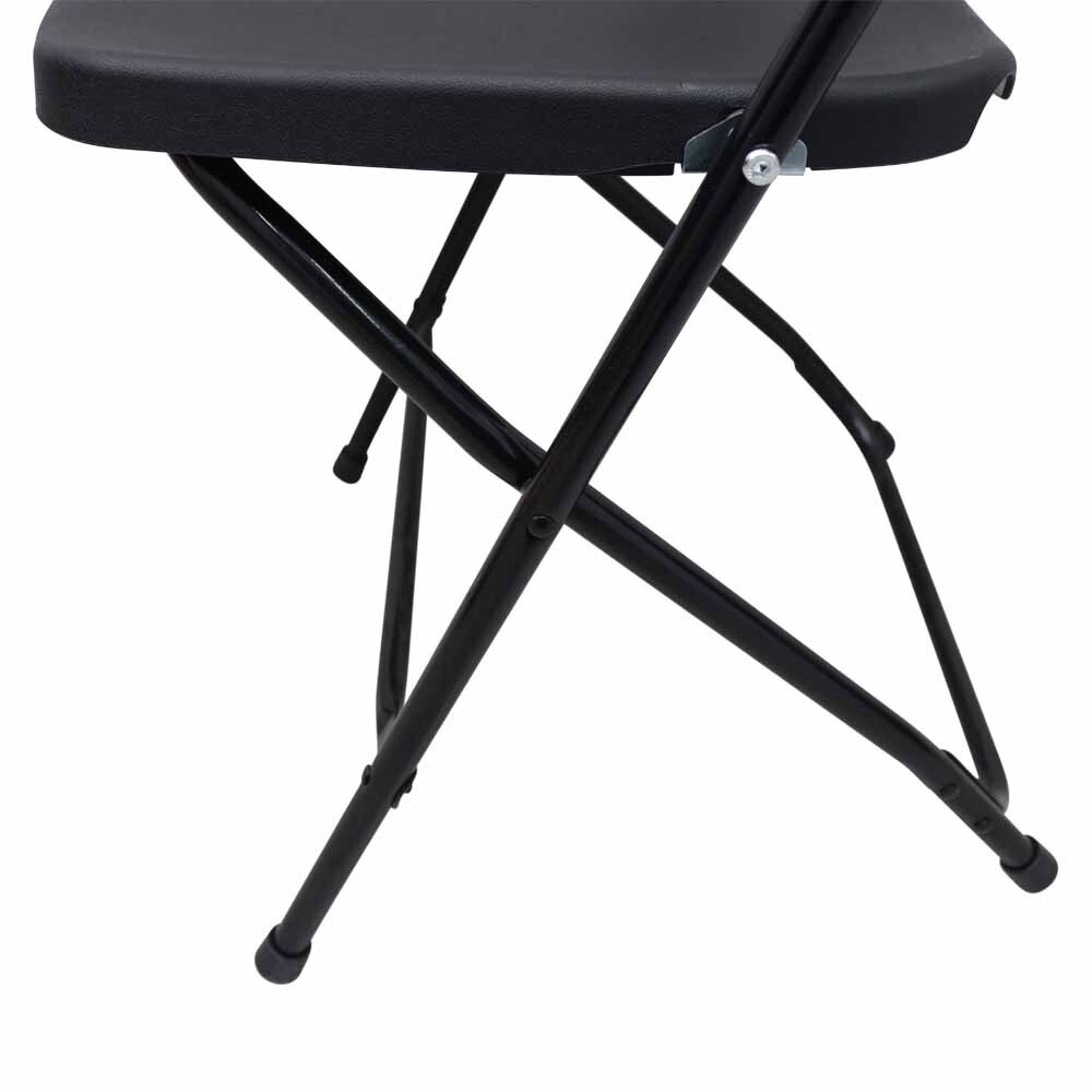 New Black Plastic Folding Chairs Stackable Chairs Enlarged Surface 10pcs/set