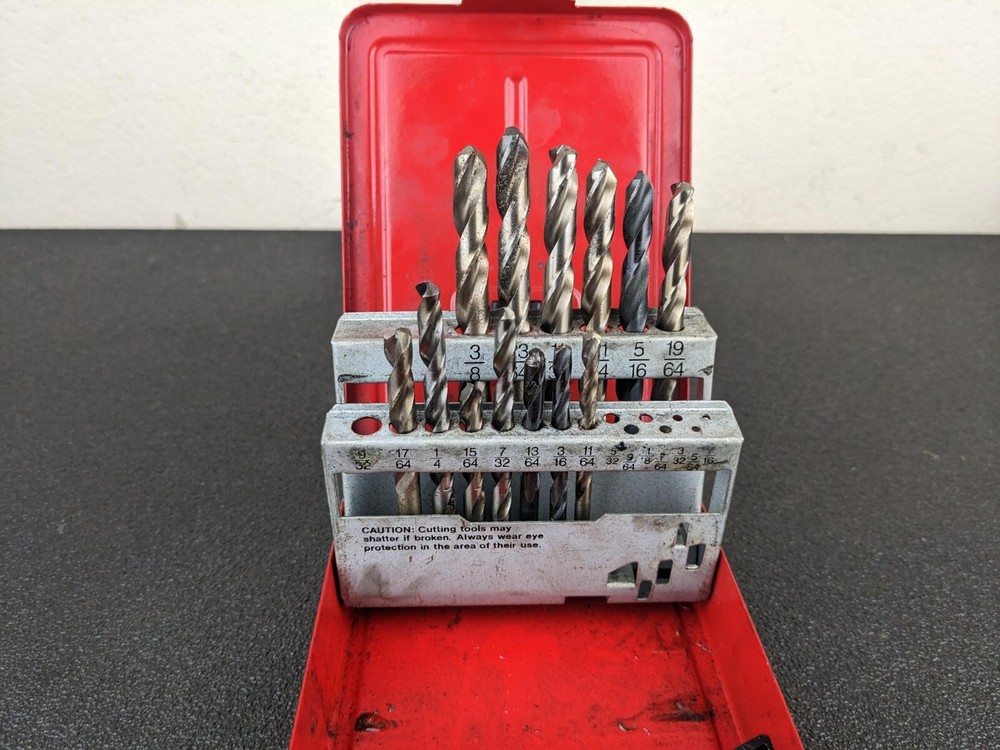 #bi972 Mac Tools Cobalt Drill Bit Set No. 6321DS w/Case