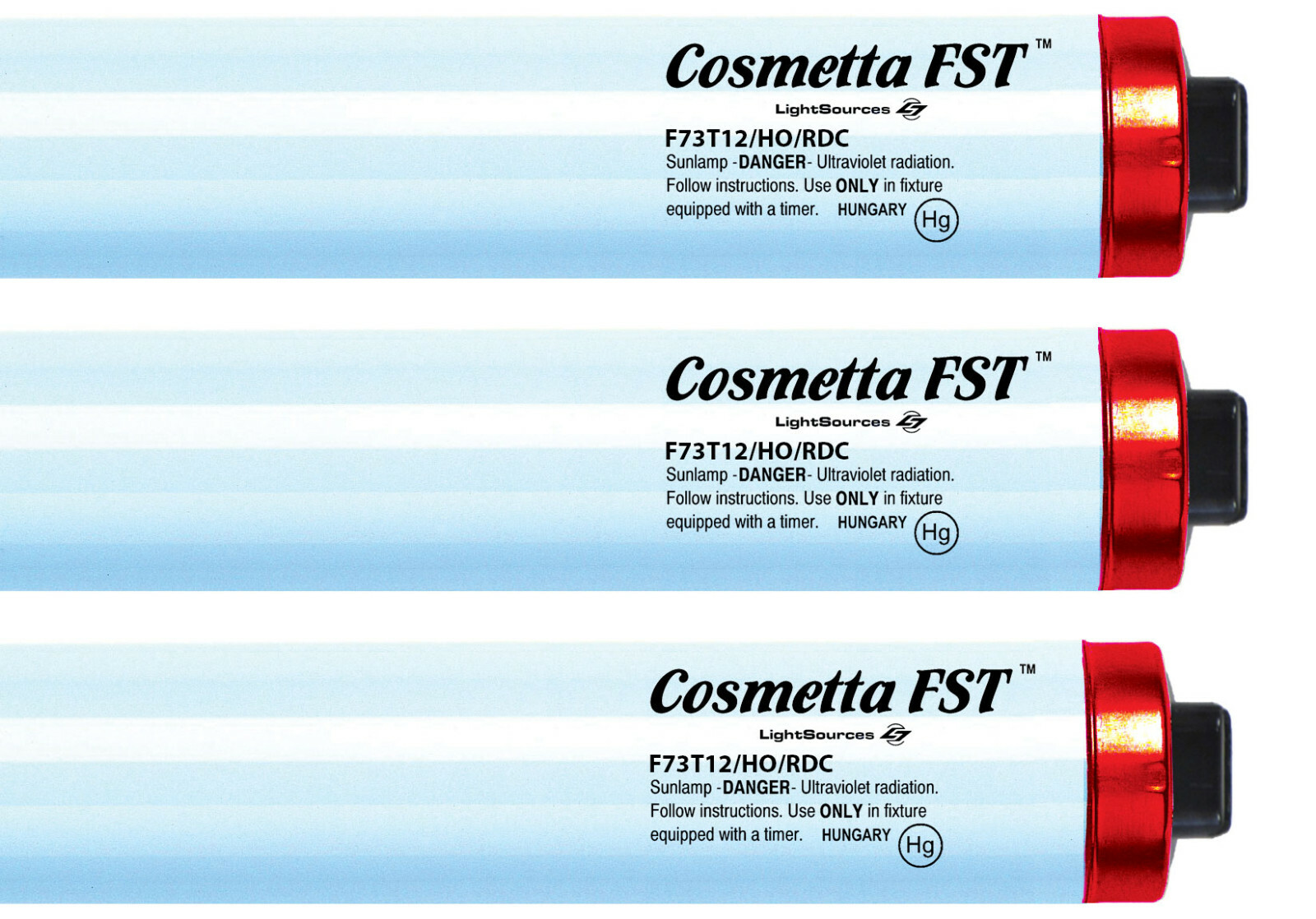 Cosmetta FST F73T12 HO 100W RDC Full Spectrum Tanning Lamps - UV with Red Light!
