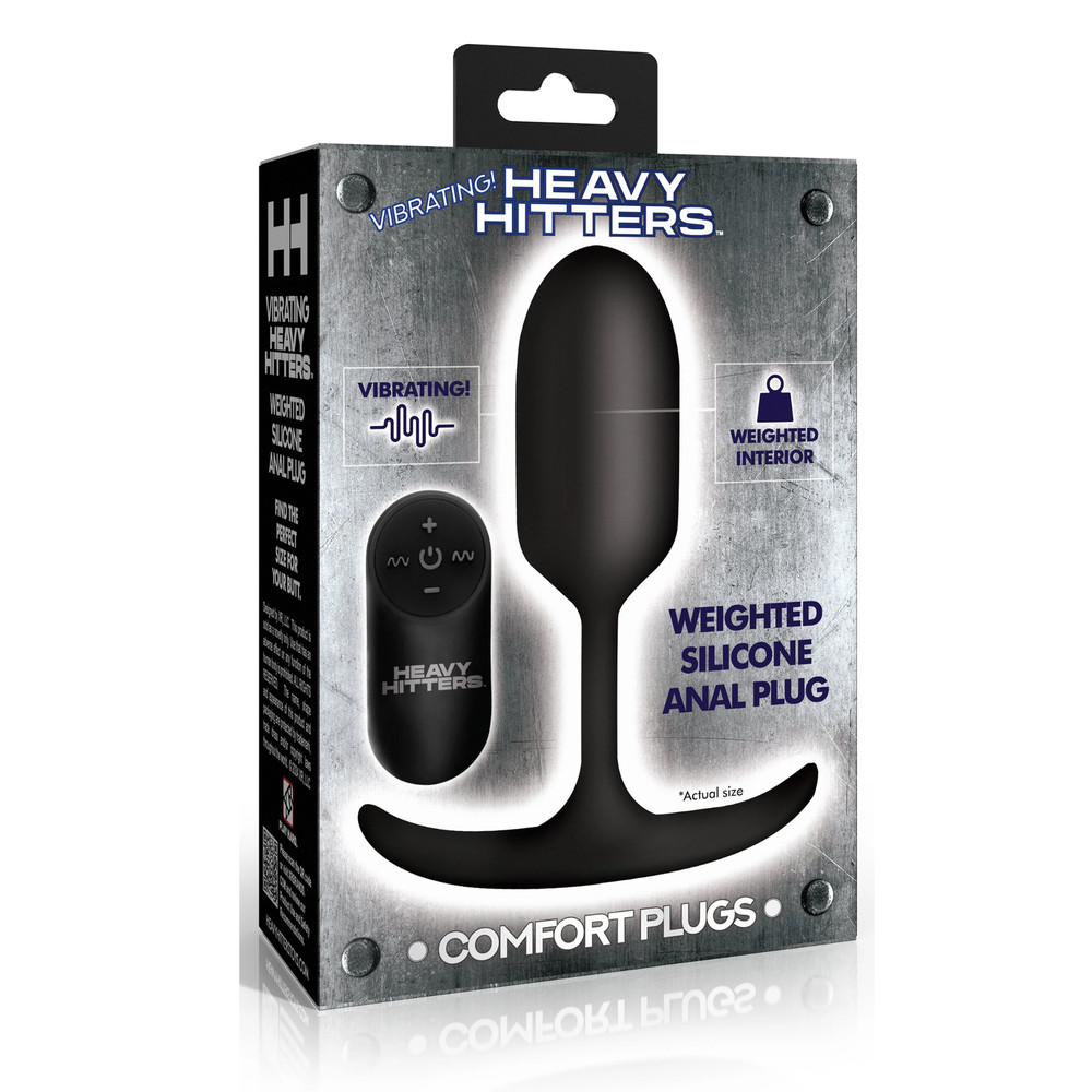 Vibrating Weighted Silicone Anal Plug Remote Control Probe Rechargeable Medium