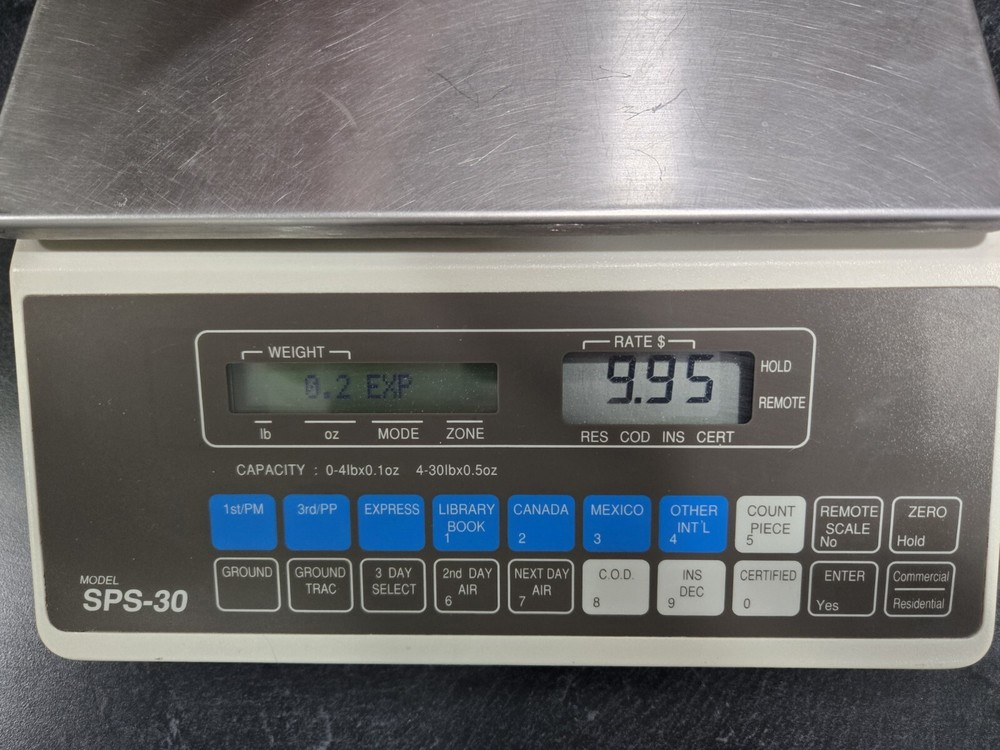 Transcell SPS-30 Digital Postal Shipping Mail Scale Weigh Packages