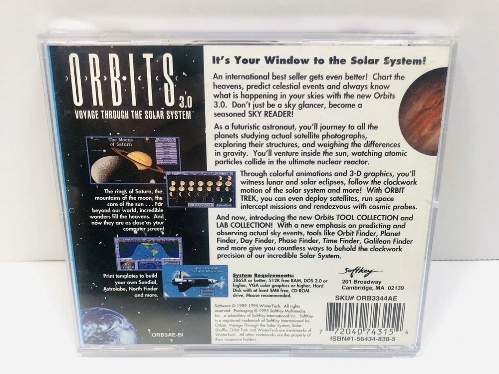 Orbits 3.0 - Voyage Through The Solar System PC CD Software